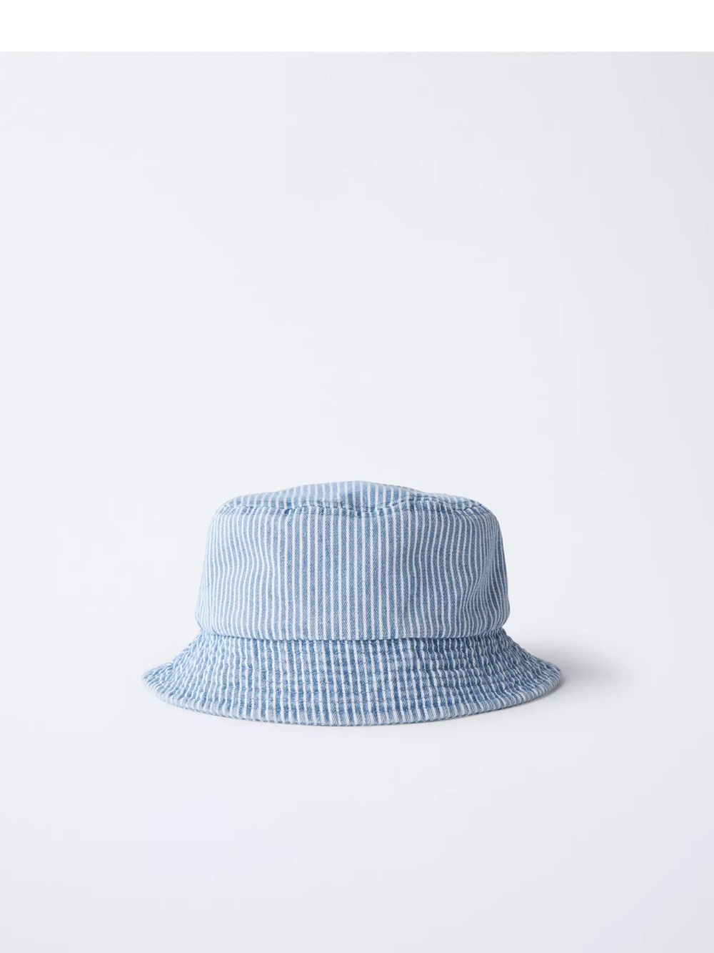 Zara Blue and White Striped Bucket Hat